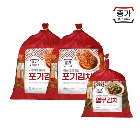 베스트10 가지의  가성비최고 중부식 포기김치 11kg  총각김치 증정 900g 베스트상품